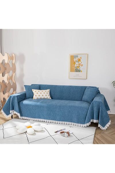 The Bros غطاء مقعد أريكة، غطاء أريكة مطبوع، غطاء أريكة 180 × 300 سم من قماش الشنيل سليبكو