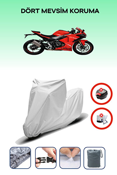 Breen Gray Rear Bag Lock Incompatible Voge 525 Rr Compatible Motorcycle Tarpa...