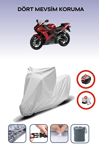 Breen قفل حقيبة خلفية رمادي اللون غير متوافق مع ياماها YZF R6s، قماش دراجة نارية متوافق، 4 مواسم