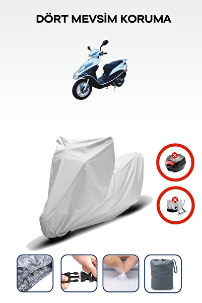 Breen Gray Rear Bag Lock Incompatible Apachi Pusat Compatible Motorcycle Tarp...