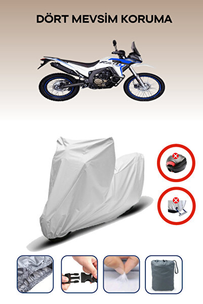 Breen حقيبة خلفية رمادية اللون متوافقة مع قماش الدراجة النارية Voge 300 Rally، 4 مواسم