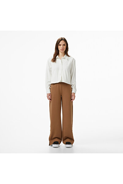 Lacoste Kadın Straight Fit Açık Kahverengi Eşofman Altı