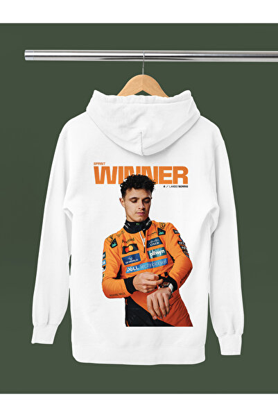 MAGORS Lando Norris 2025 F1 Champion Printed Cotton Long Sleeve Fleece-Lined 3 Thread Hooded F1 Sweatshirt