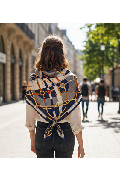 tuaipek Royal Harness Desen 90X90cm Eşarp/Fular