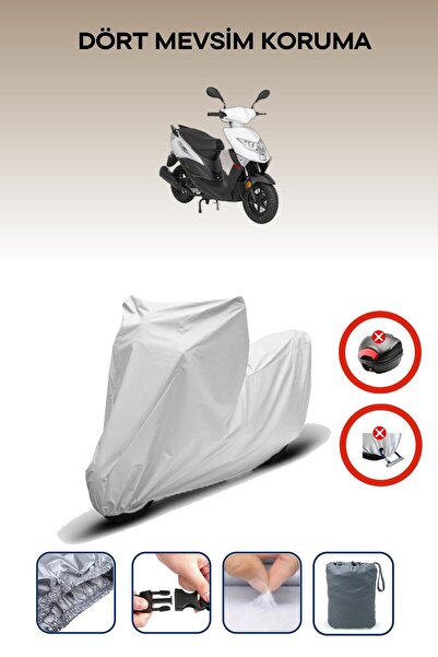 Breen حقيبة خلفية رمادية اللون متوافقة مع قماش الدراجة النارية مونديال 50 إيجل، 4 مواسم