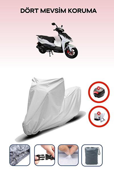 Breen حقيبة خلفية رمادية اللون متوافقة مع موتولوكس روسى آر إس، قماش متوافق مع...