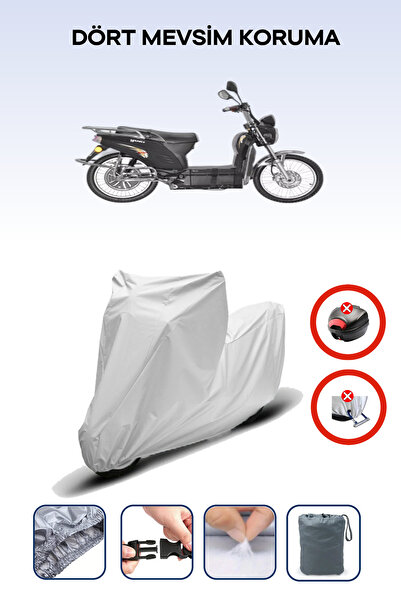 Breen حقيبة خلفية رمادية اللون متوافقة مع يوكي YK-22، قماش للدراجات النارية متوافق مع الرياح، 4 مواسم