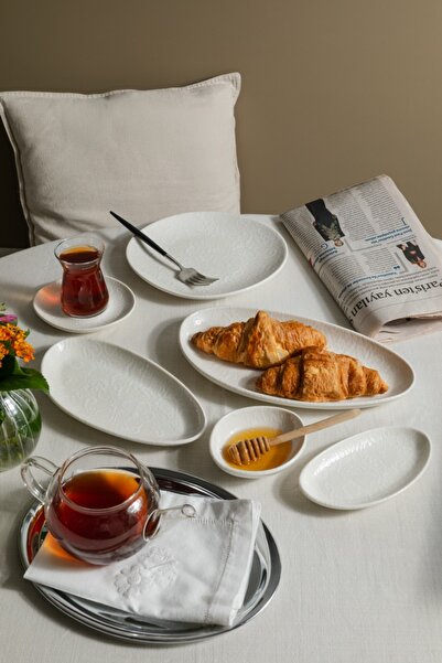 RUBİ PORSELEN Rubi Lace 26 Parça 6 Kişilik Porselen Kahvaltı Takımı | Kendind...