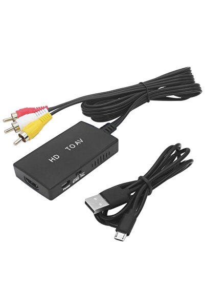 Coverzone Hdtv to Hd Converter Compatible with HDMI to Rca Av/Cvsb L/R Video 1080P (Hdtv to Av) Zr1124