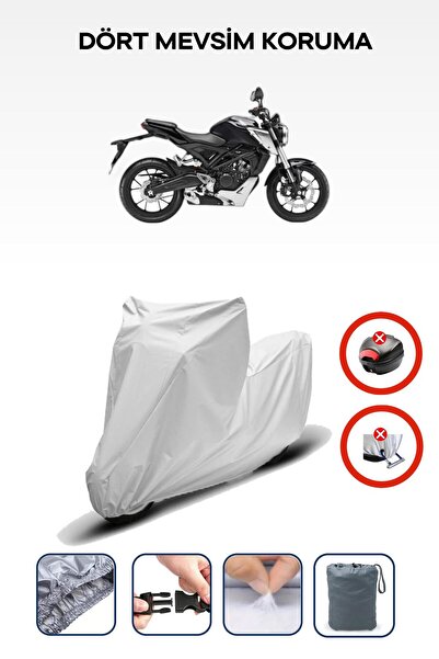 Breen Gray Rear Bag Lock Incompatible Honda Cb 125 R Compatible Motorcycle Ta...