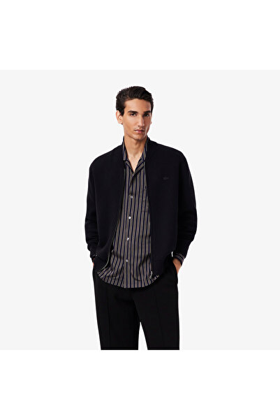 Lacoste Erkek Classic Fit Fermuarlı Siyah Hırka