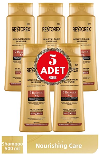 Restorex 500 ml 7 șampon pentru îngrijirea uleiului nutritiv - 5 bucăți