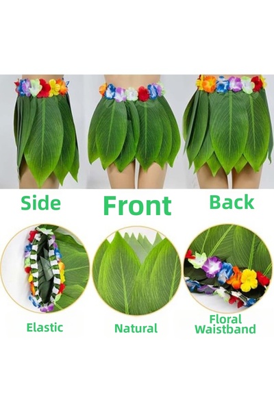 ForWhat تنورة بأوراق الشجر الاستوائية للمكتب والمنزل والحفلات التنكرية للأطفال