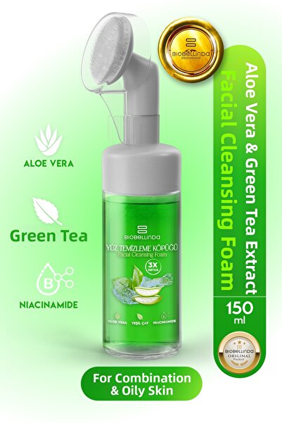 BioBellinda Natural Facial Cleansing Foam with Niacinamide Aloe Vera Extract ...