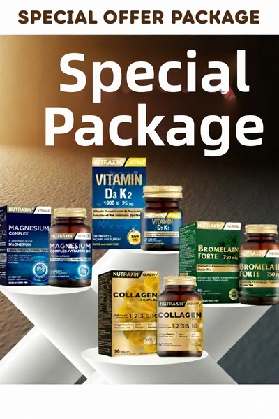Nutraxin Opportunity Package Magnesium + D3K2 + Collagen + Bromelain Forte 750