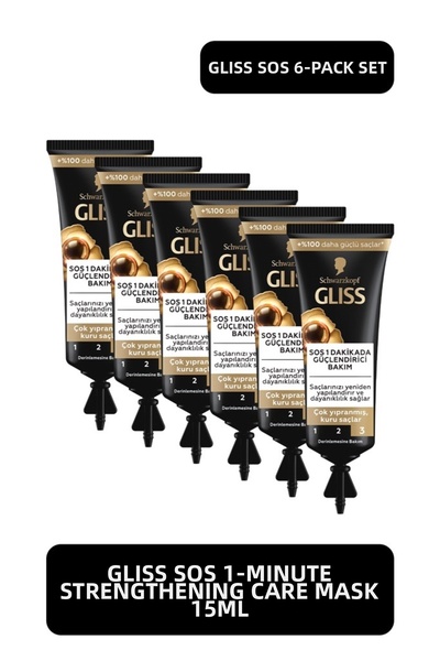 Gliss Sos instant strengthening care cream 6x15 ml