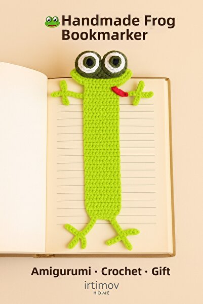 shop Handmade Amigurumi Frog Bookmark