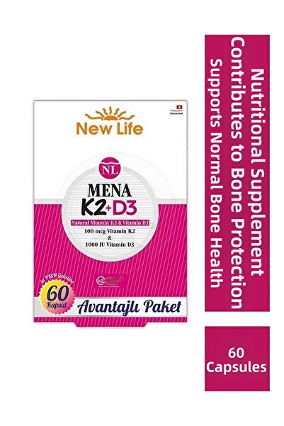New Life مينا فيتامين د3 60 كبسولة