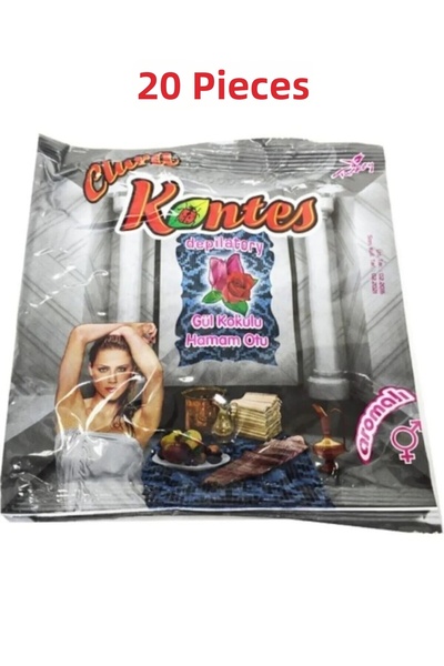 Clara kontes مسحوق أعشاب الحمام لإزالة الشعر 20 قطعة