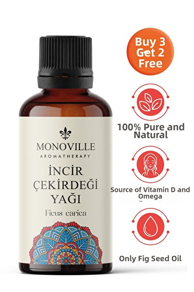 Monoville 30 مل زيت بذور التين - معصور على البارد نقي وطبيعي 100% (زيت بذور ا...