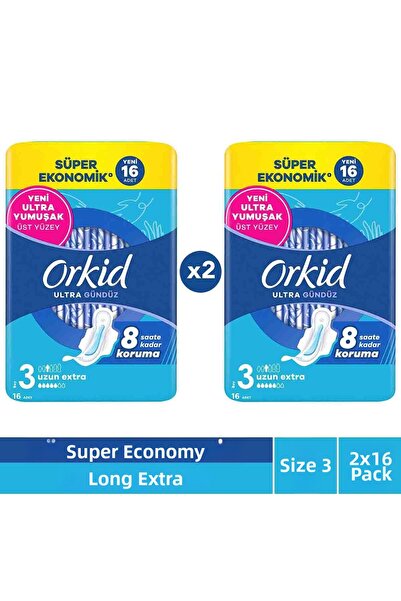 Orkid Ultra Extra Four Pack Long Extra 16 Pieces X2