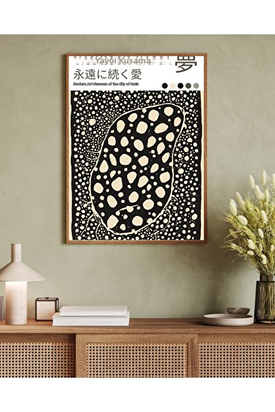 woodhomeworks Decor de birou și living dintr-o singură piesă, tablou Yayoi Ku...