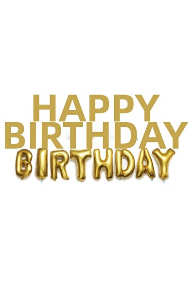 ikm balon مجموعة بالونات عيد ميلاد سعيد ذهبي 13 حرف 30 سم