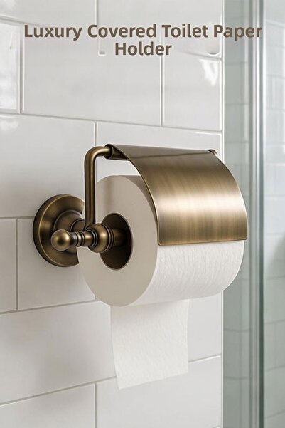 Badem10 Luxury Covered Antique Yellow Toilet Roll Holder Wall Mounted Durable...