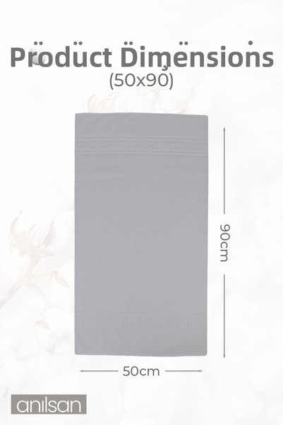Anılsan Set de 6 prosoape de mână gri grecesc - 50x90 cm, 225 gr, 100% bumbac, prosoape spa și hotel