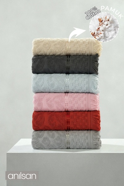 Anılsan Πετσέτες χεριών Agora 6 τεμαχίων - 50x80 εκ., 170 γρ., 100% βαμβάκι, ...