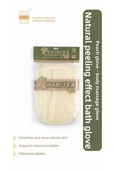 waritex قفاز التقشير الطبيعي – قفازات التقشير – ليفة استحمام لتدليك الجسم وتن...