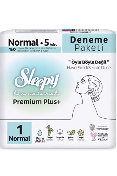 Sleepy Bio Naturel Premium Plus+ Normal Sanitary Pad 5 Pieces (Size 1)