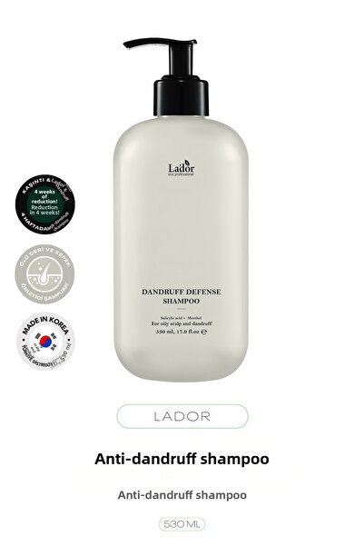 Lador Dandruff and Dermatitis Shampoo Anti Dandruff Shampoo 530 ml