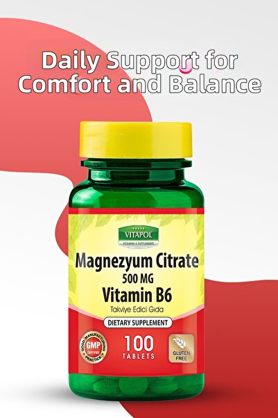 Vitapol Magnesium Citrate 500 Mg Vitamin B6 Magnesium Citrate