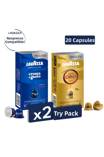 LavAzza كواليتا أورو 55 جرام + كريما وجاستو 56 جرام نسبرسو ®   كبسولة ألومنيو...