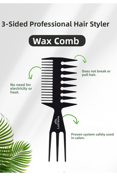 Επαγγελματική χτένα με κερί για styling μαλλιών 3 όψεων