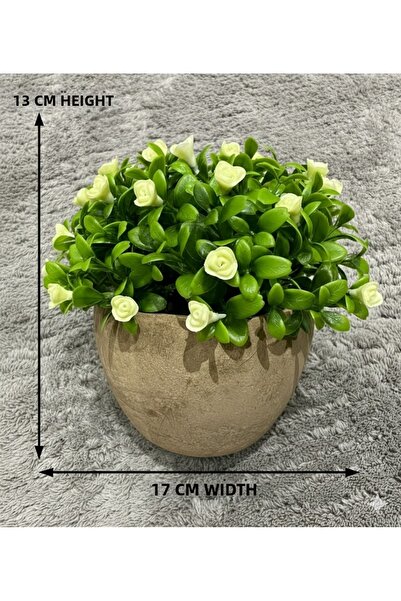 FB Cup زهرة صناعية مزخرفة - أزرق بلون الكوبالت زهرة صفراء - ديكور مكتبي ومنزل...