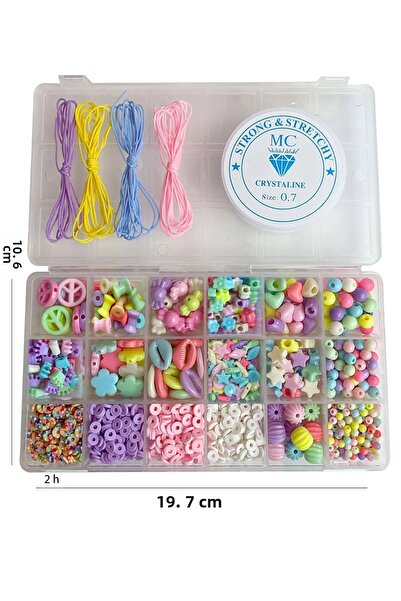 By MO Accessories Set de bijuterii Fimo pentru copii în culori moi - Set de b...