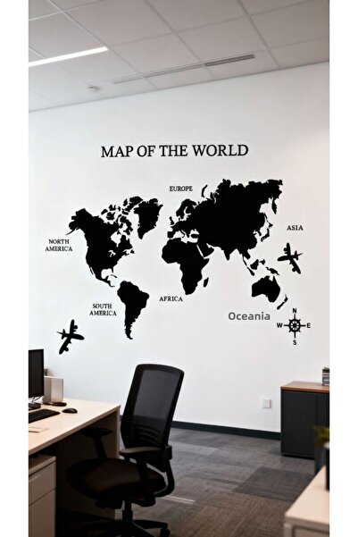 LAZORİAE Wooden Wall Art — World Map
