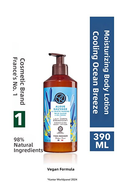 Yves Rocher لوشن الجسم - مرطب ومغذي ومنعش ببرزخ المحيط - نباتي - 390 مل