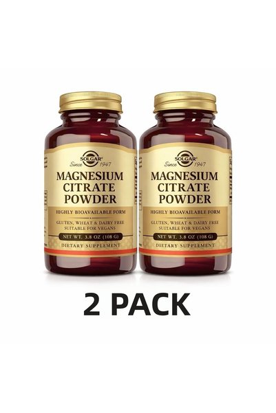 Solgar Magnesium Citrate Powder 108 Gr 2 Boxes