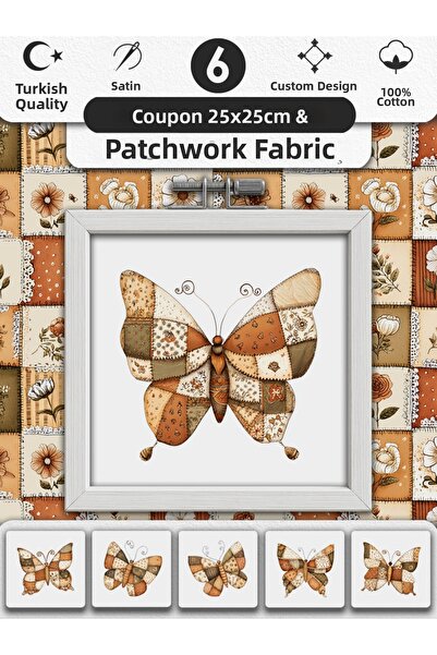 FabricMarket Patchwork Fabric Set – 100% Cotton Patterned Fabric Coupons for Sewing and Hobby