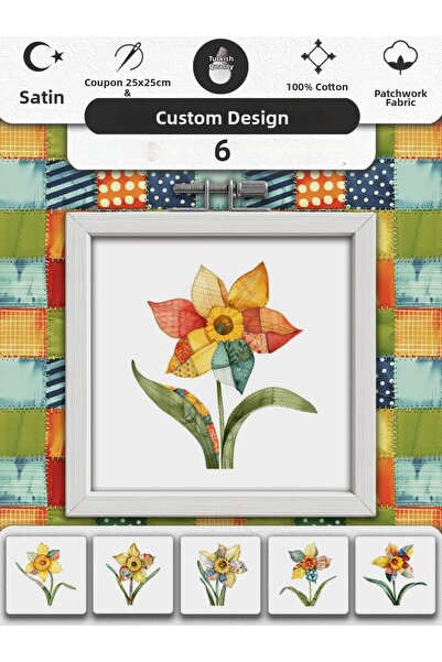 FabricMarket Patchwork Fabric Set – 100% Cotton Patterned Fabric Coupons for Sewing and Hobby