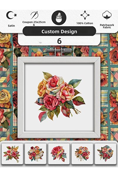 FabricMarket Patchwork Fabric Set – 100% Cotton Patterned Fabric Coupons for Sewing and Hobby