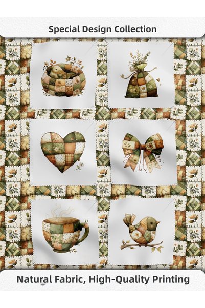 FabricMarket Patchwork Fabric Set – 100% Cotton Patterned Fabric Coupons for Sewing and Hobby