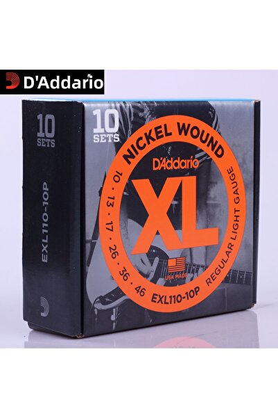 Daddario EXL110-10P (10 SET) SET DE CORZI PENTRU CHITARA ELECTRICĂ, XL, 10-46...