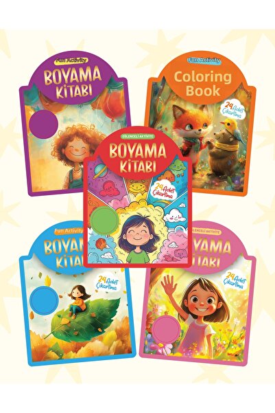 Kum Yayınevi Coloring Book with Stickers Set of 5
