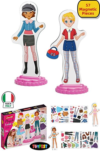 TOYFEST مجموعة ملابس مغناطيسية للأطفال من كويرسيتي مكونة من 57 قطعة، آنا ولور...