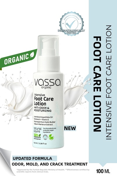 Vassa كريم العناية بترميم كعب القدمين ومضاد للتشققات والفطريات والروائح - كري...