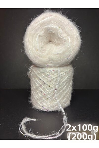 Ana&Kuzusu İplik كريم (طبقتين) موهير رقيق فاخر، رقائق كريستالية متعددة الألوا...